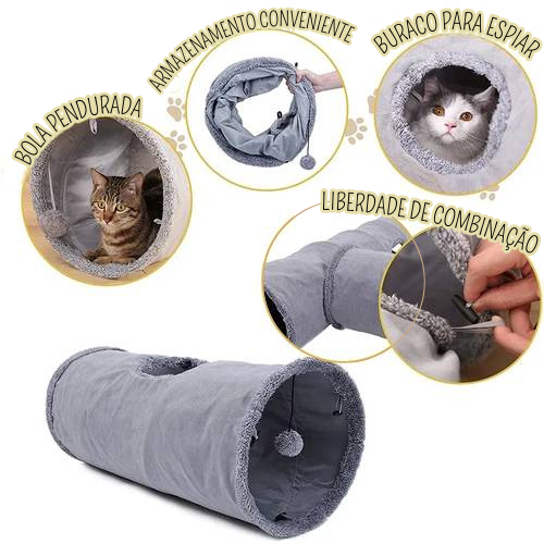 Túnel para gatos, cães e  coelhos!